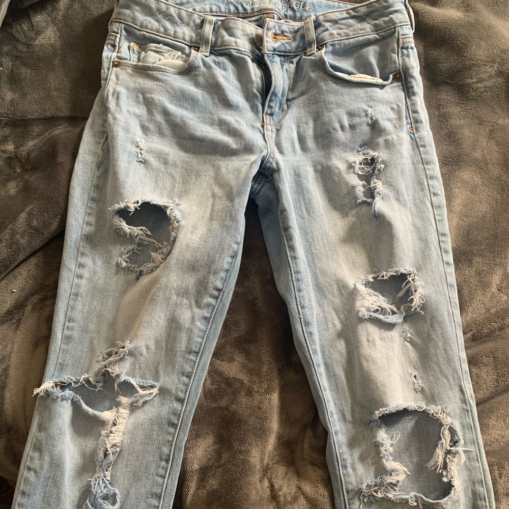 Ripped American eagle jeans